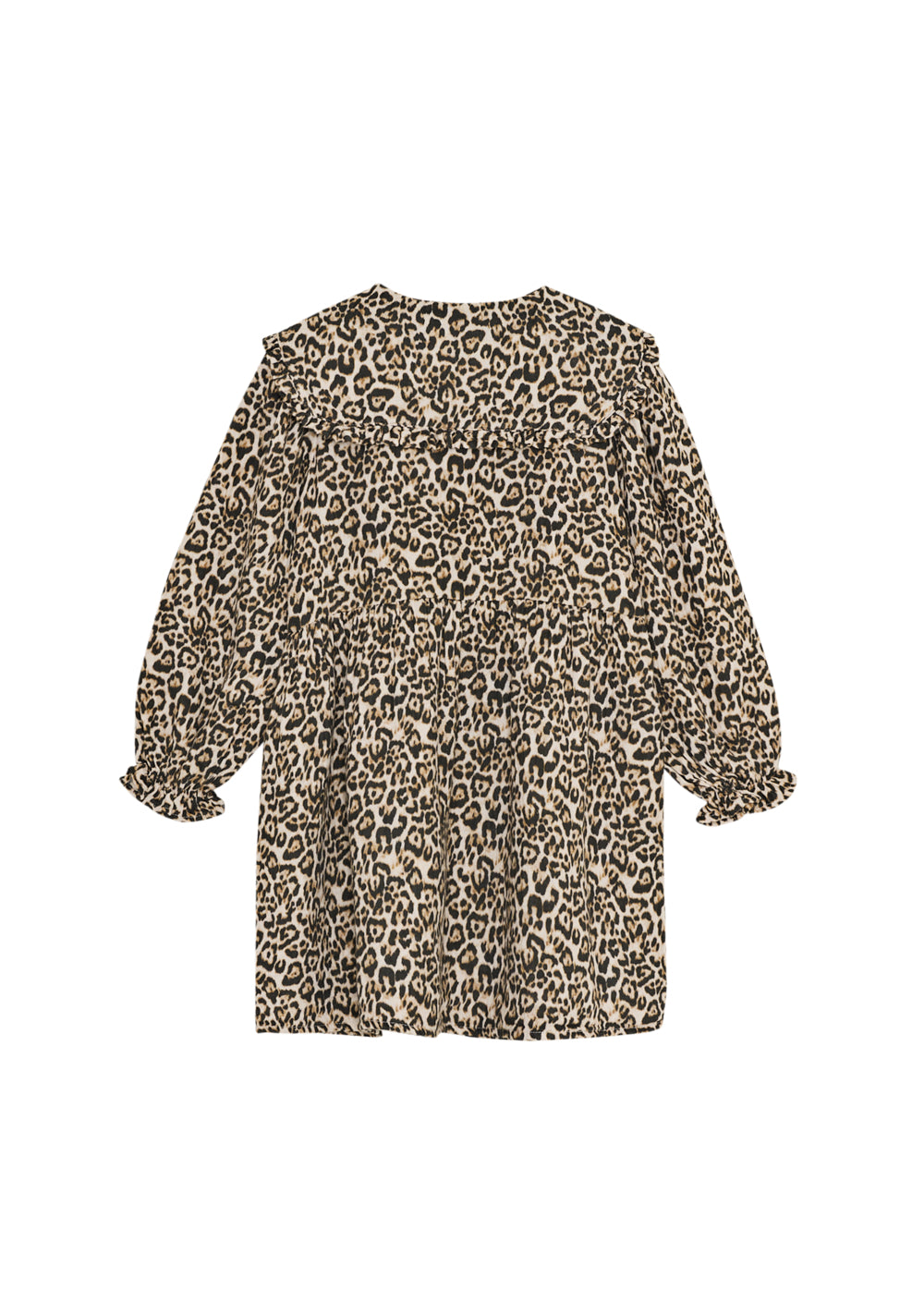 Abito leopardato con maxi collo Nelia