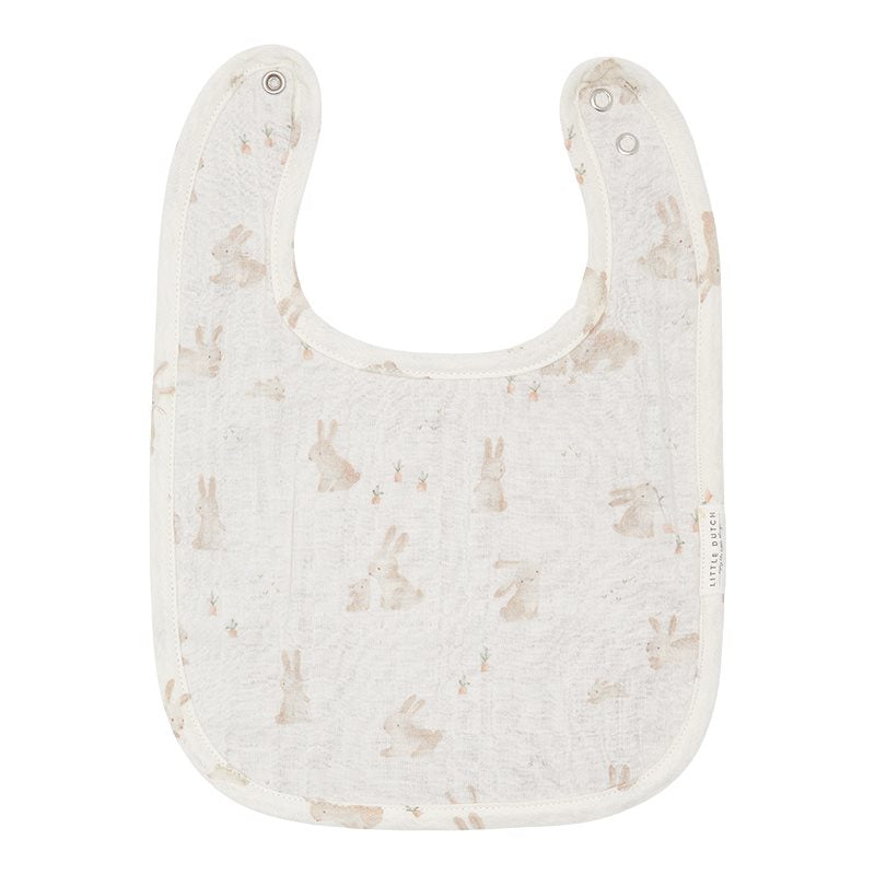 Baby bunny muslin bib