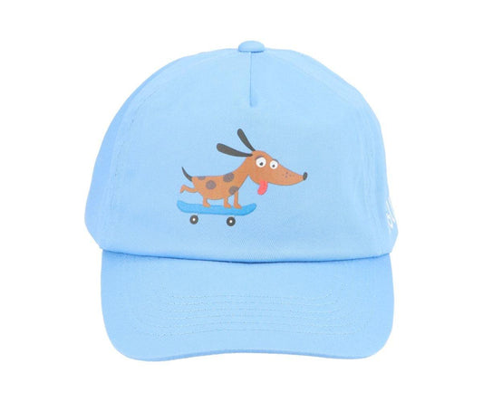 Cappellino con visiera azzurro Skater Dog