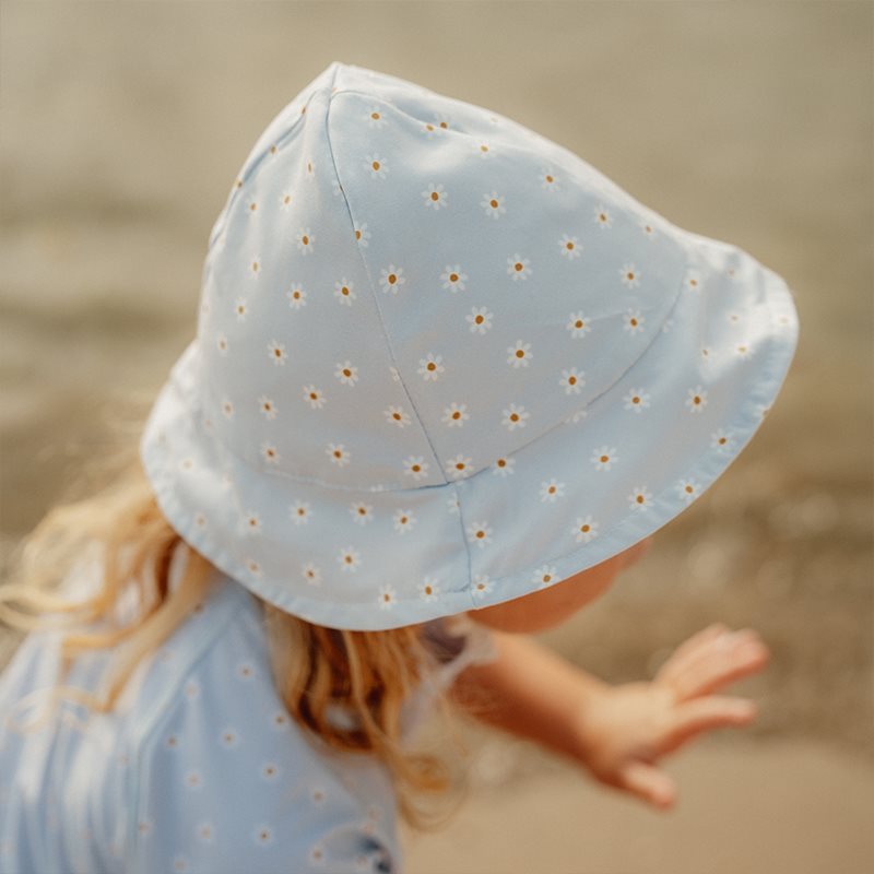Cappello baby reversibile Margherite Blu/Bianco