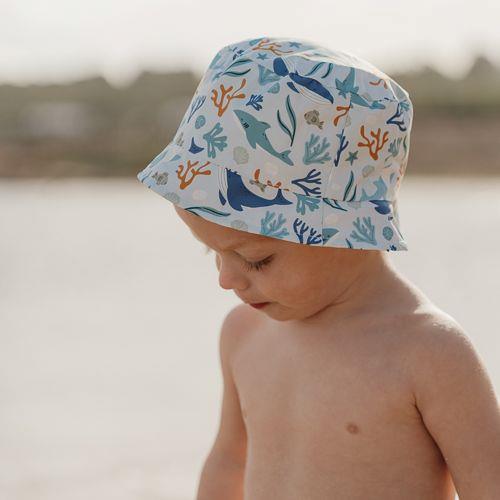 Cappello reversibile Honey Stripes/Ocean Dream Blue