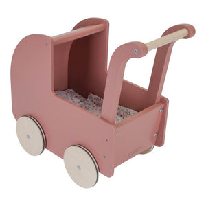 Carrozzina delle bambole in legno