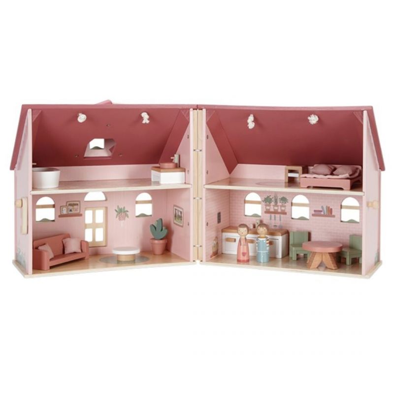 Maison de poupée portative en bois