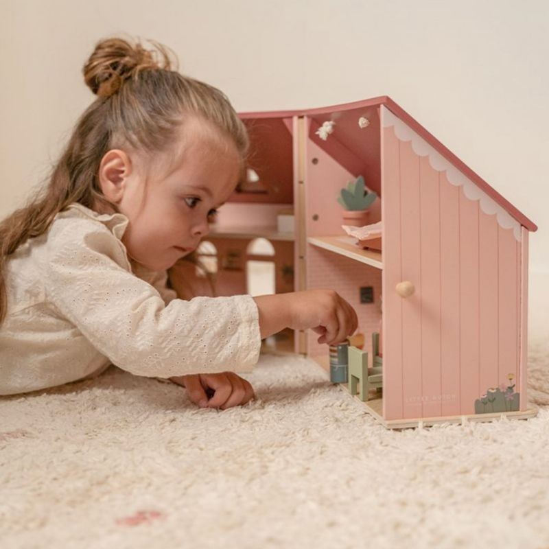 Maison de poupée portative en bois