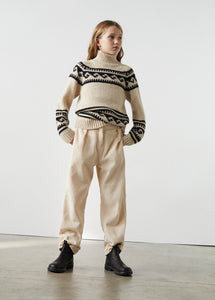 Pantalone in velluto sabbia Cameron