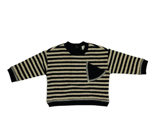 Sweat bébé rayures anthracite