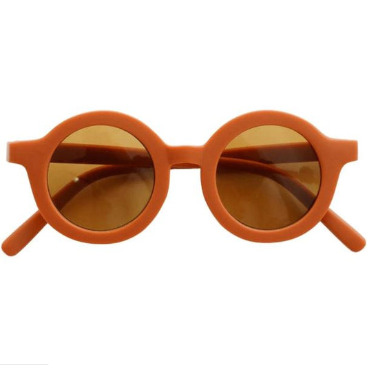 Rust round sunglasses