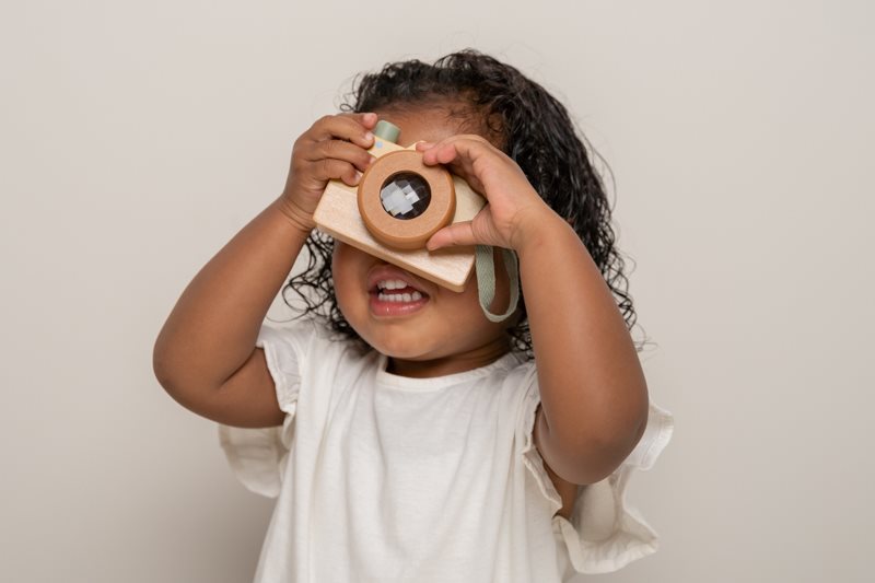 Macchina fotografica in legno Vintage