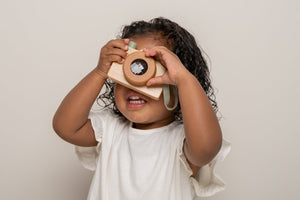 Macchina fotografica in legno Vintage