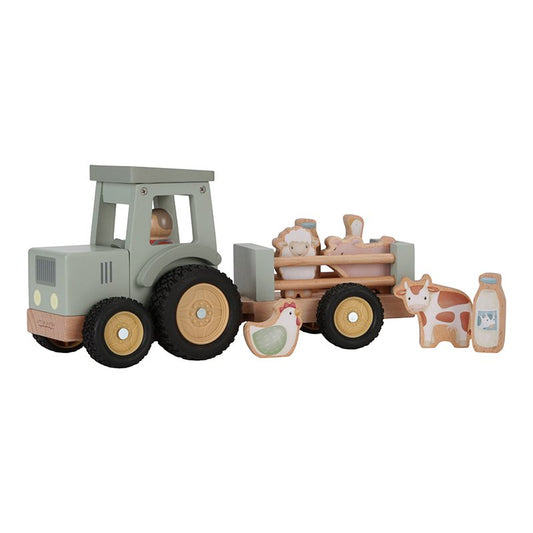 Little Farm wooden animal tractor