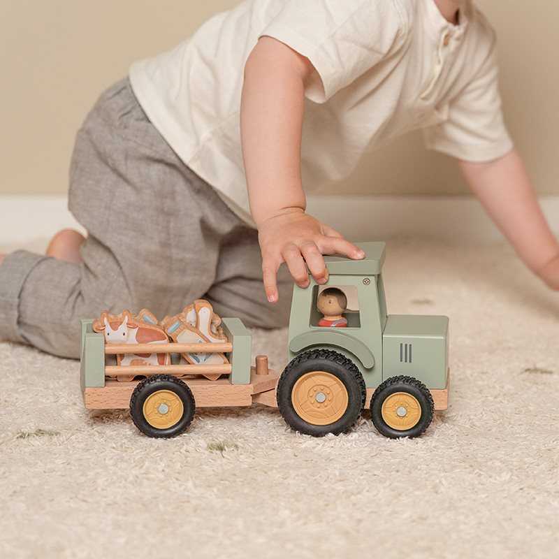 Tracteur animalier en bois Little Farm
