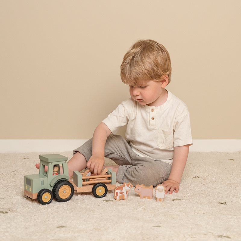 Tracteur animalier en bois Little Farm