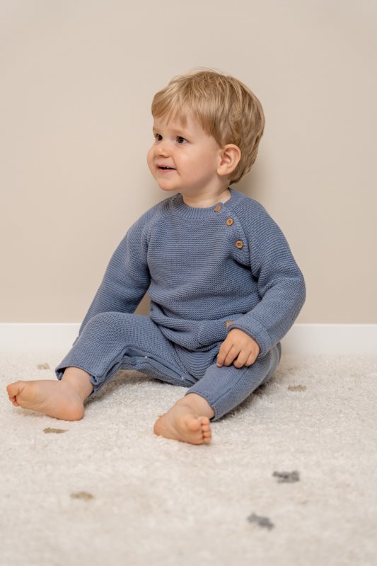 Tutina in maglia blu