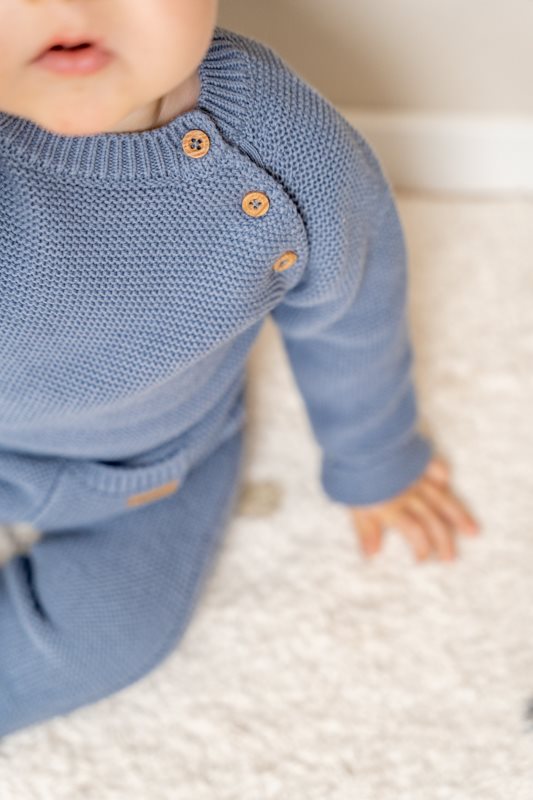 Tutina in maglia blu