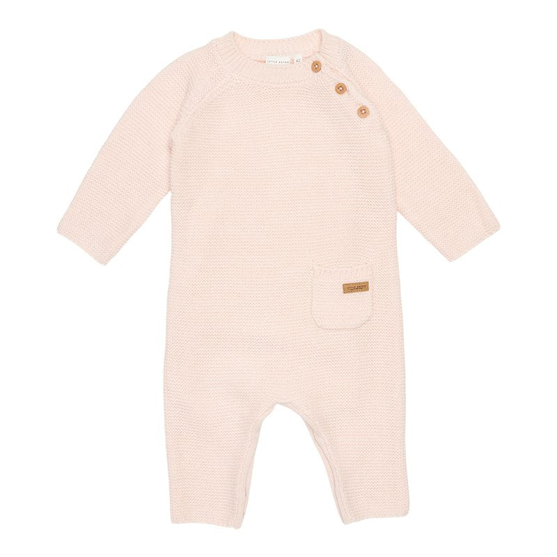 Combinaison rose en tricot