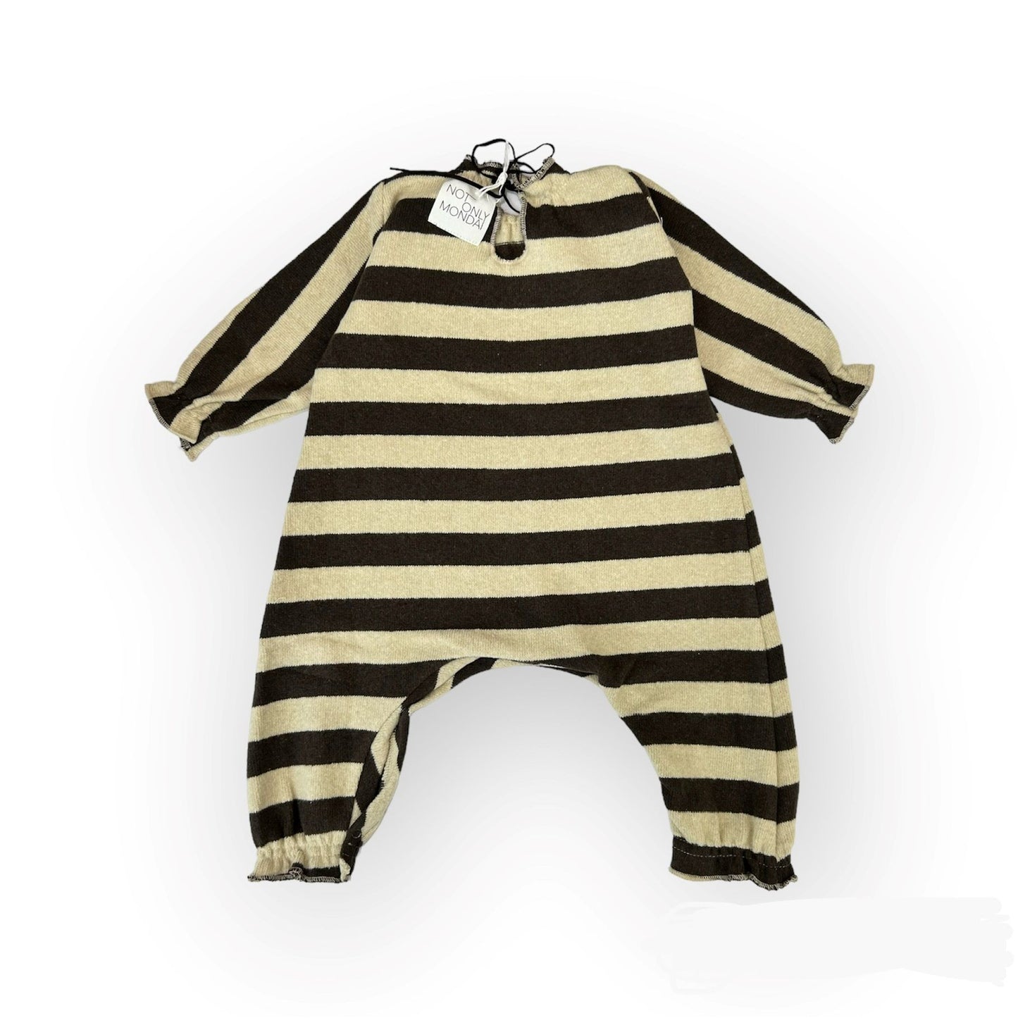 Mocha striped playsuit