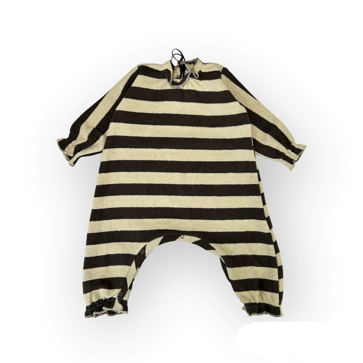 Mocha striped playsuit
