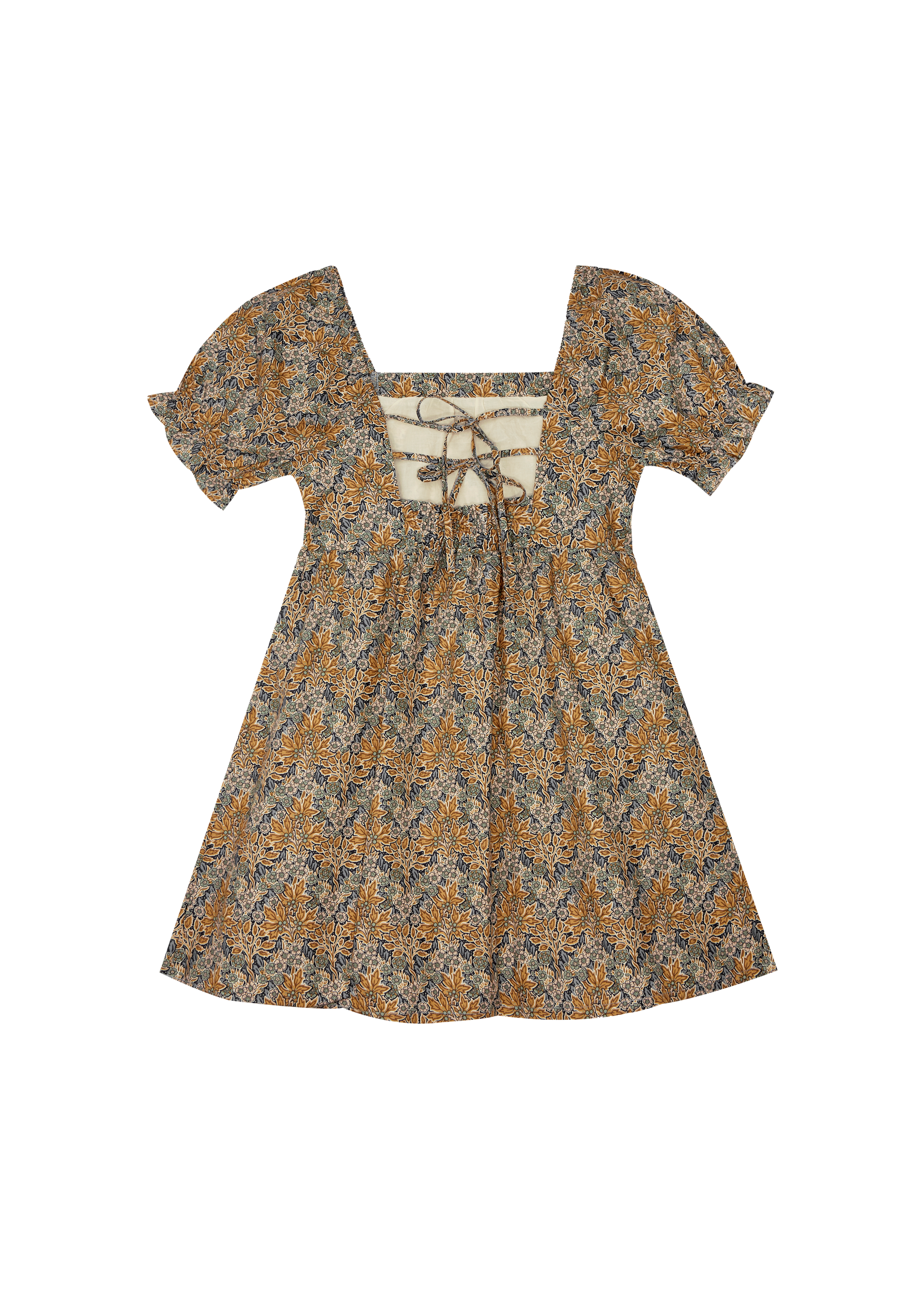 abito bambina manica corta stampa liberty