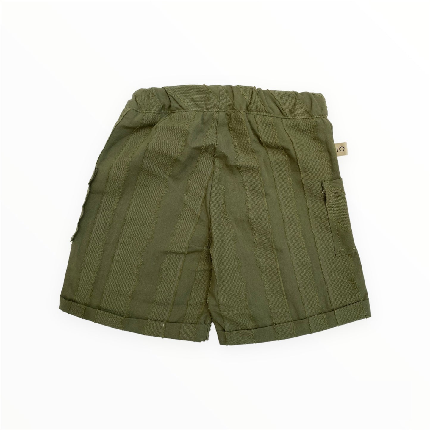 Bermuda in cotone jacquard/verde militare