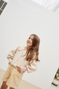 Cardigan con colletto Venera, cotone bio