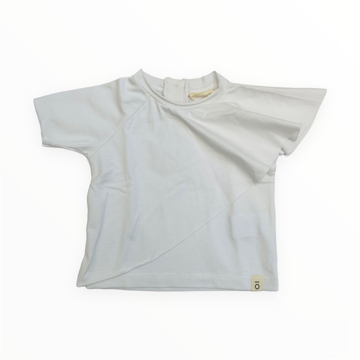 T-shirt in jersey bianco, cotone bio