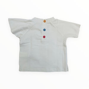 T-shirt in jersey bianco, cotone bio