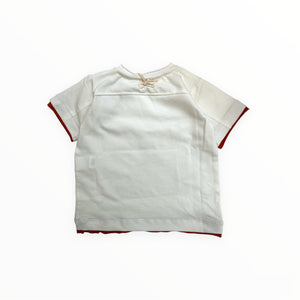 T-shirt panna/rosso pimento