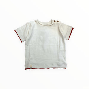 T-shirt panna/rosso pimento