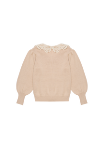Cardigan con colletto Venera, cotone bio