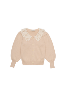 Cardigan con colletto Venera, cotone bio