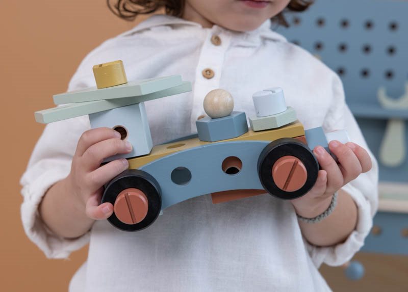 Établi pour enfants avec ceinture à outils
