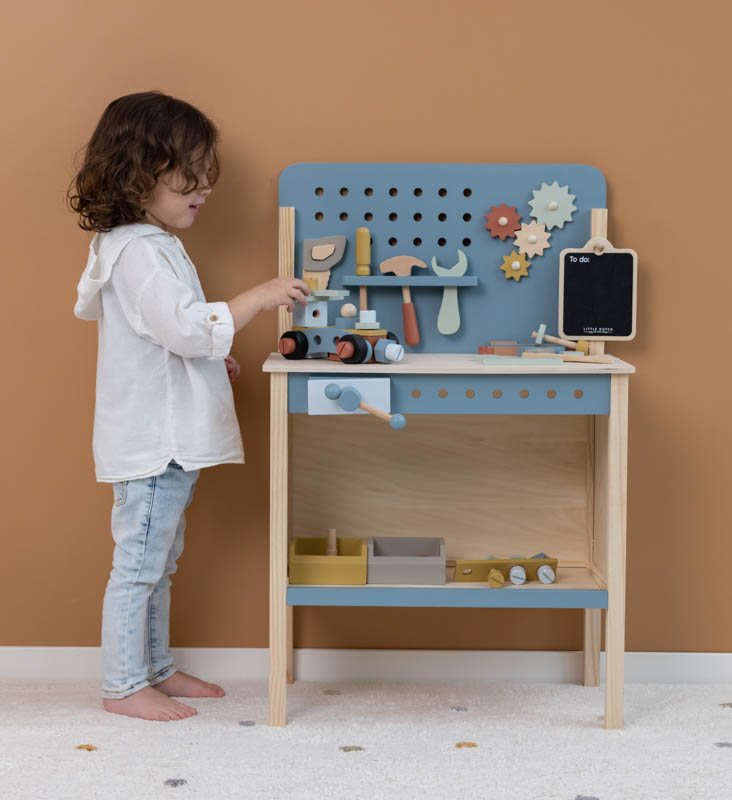 Établi pour enfants avec ceinture à outils
