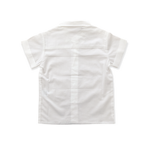 Camicia bianca a maniche corte