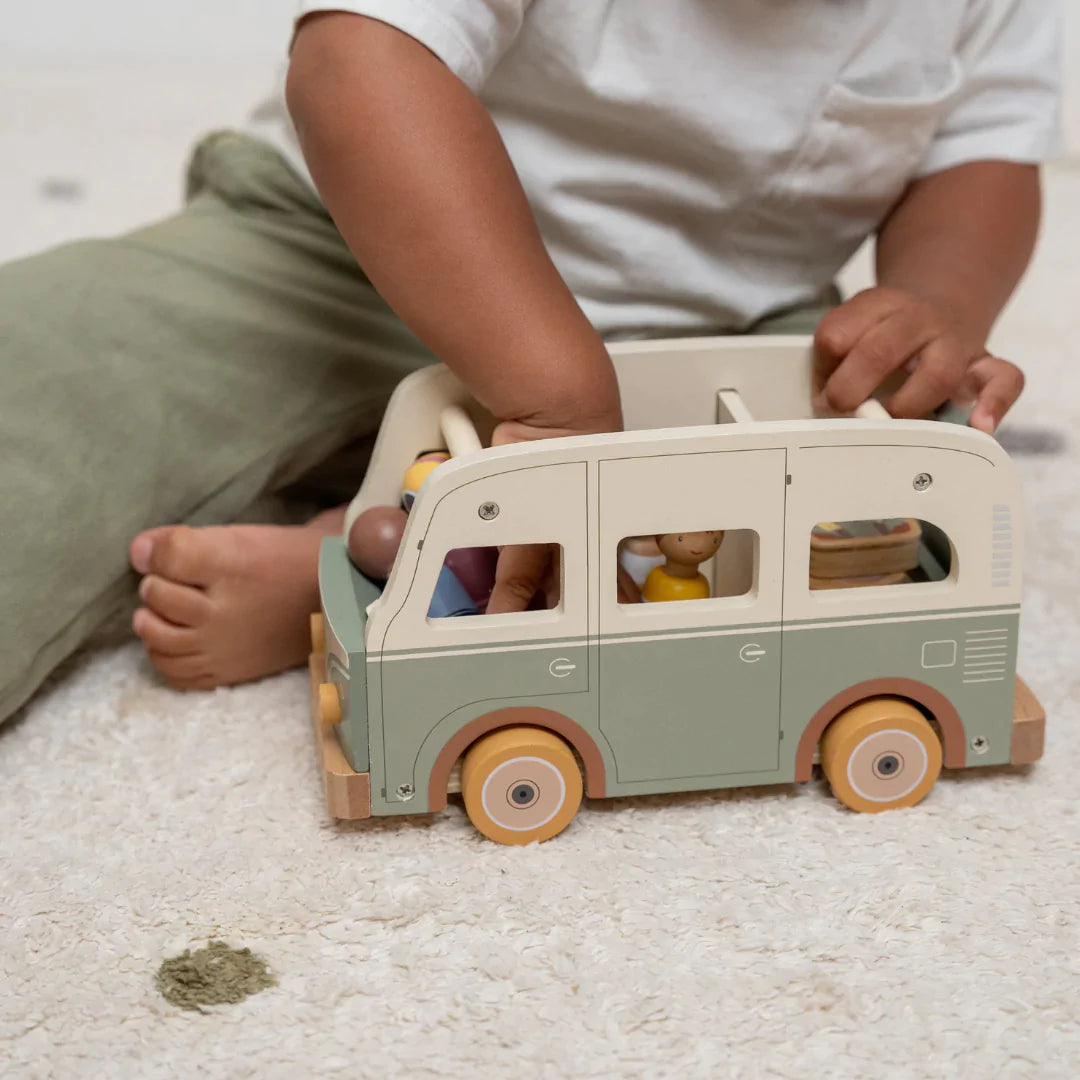 Vintage wooden camper van
