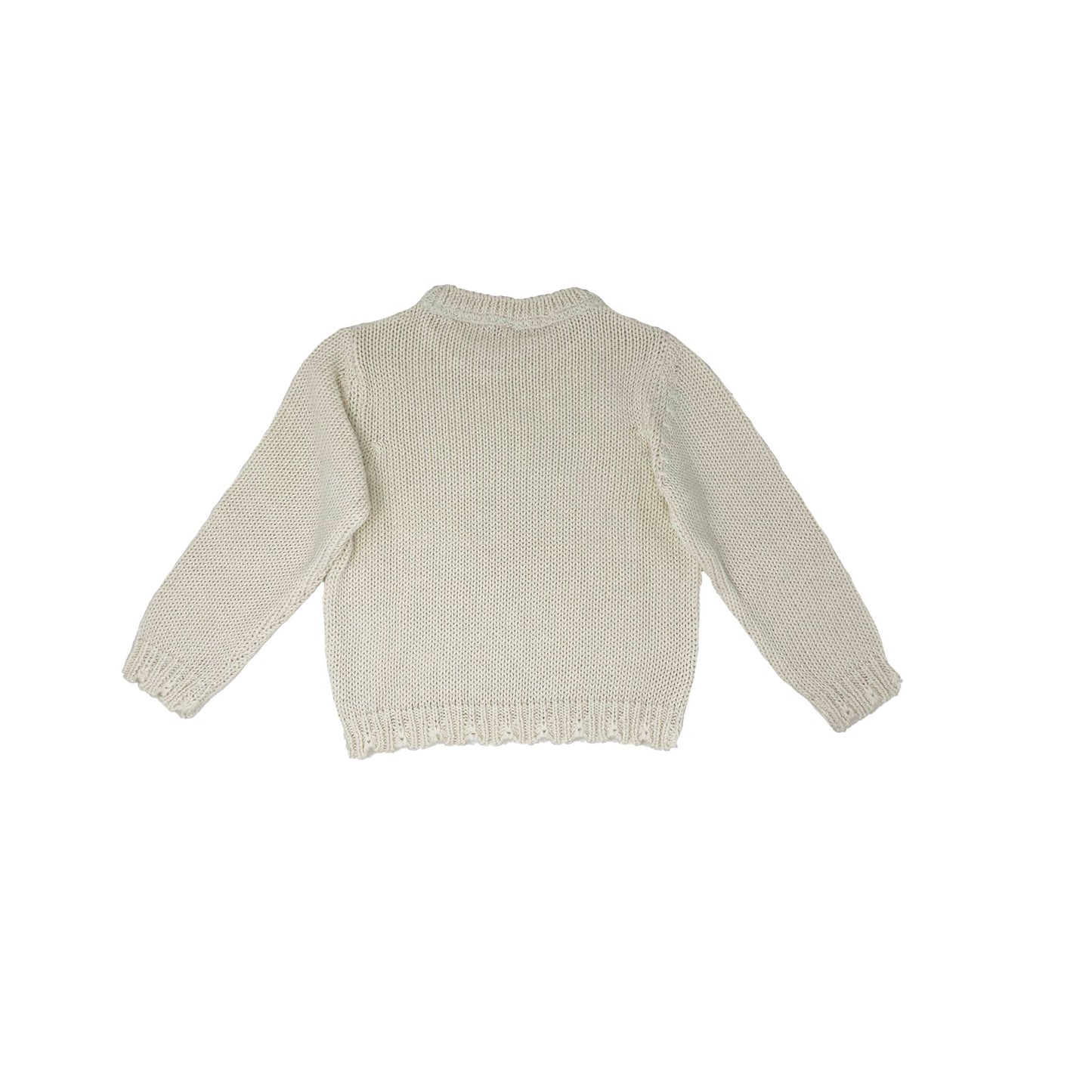 Maglione in cotone orlo smerlato