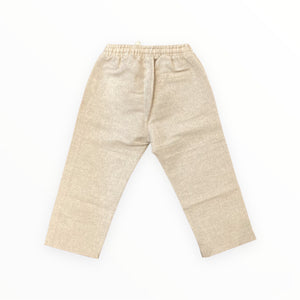 Pantalone ècru lino-cotone