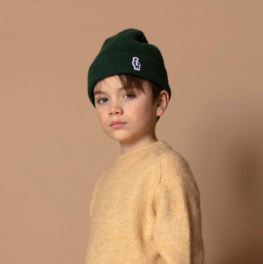 Forest green red dragon beanie