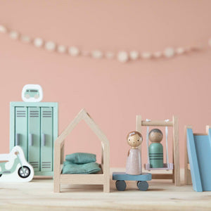 Set bambini e camera in legno - estensione casa delle bambole