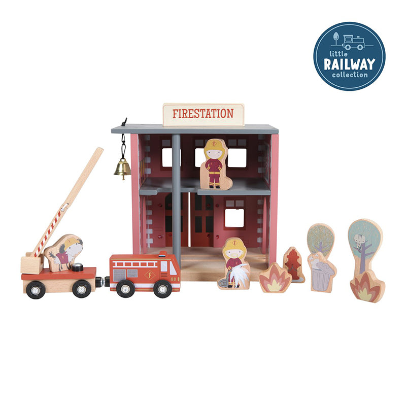 caserma dei pompieri in legno gioco little dutch