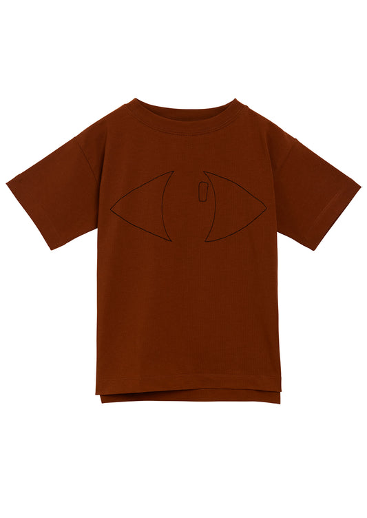 T-shirt ricamo Occhio cotone bio
